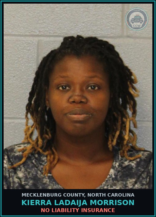 Booking mugshot of KIERRA LADAIJA MORRISON in Mecklenburg County