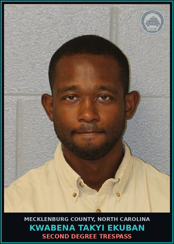 Booking mugshot of KWABENA TAKYI EKUBAN in Mecklenburg County