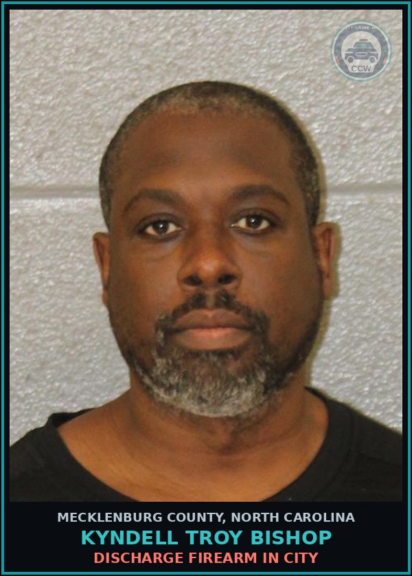 Booking mugshot of KYNDELL TROY BISHOP in Mecklenburg County
