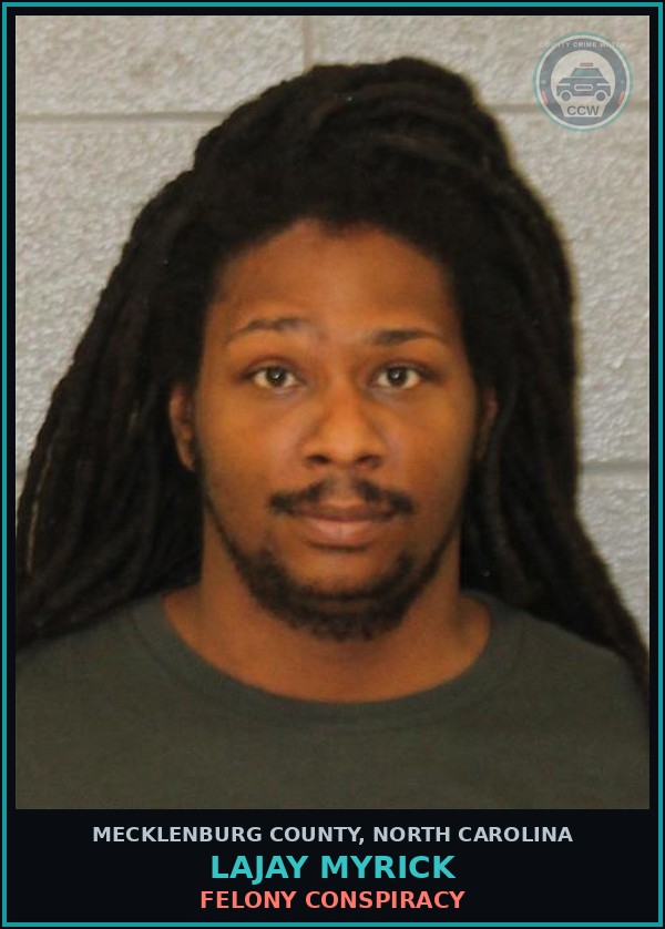 Booking mugshot of LAJAY MYRICK in Mecklenburg County