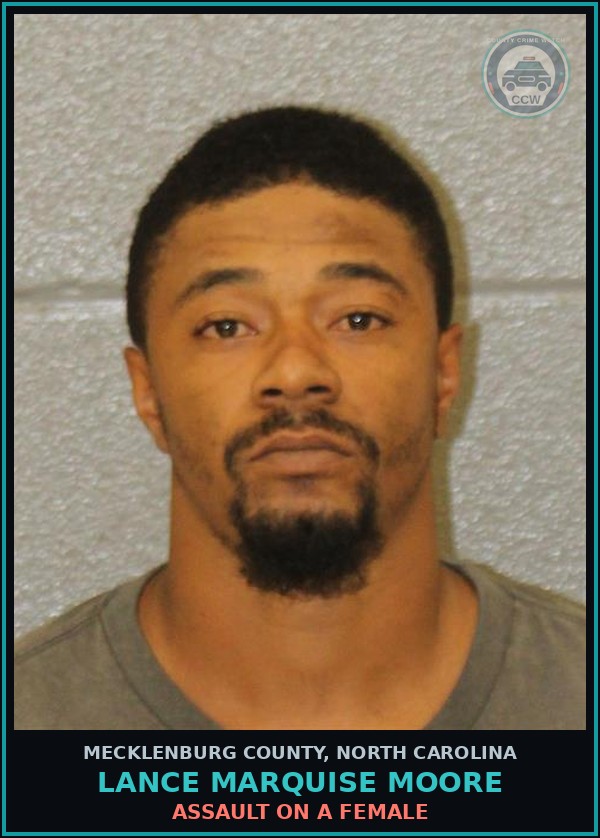 Booking mugshot of LANCE MARQUISE MOORE in Mecklenburg County
