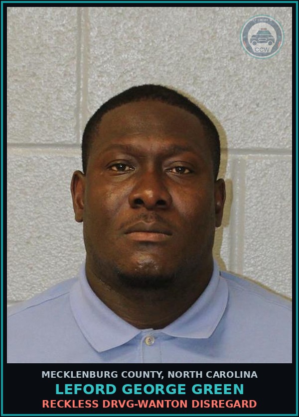 Booking mugshot of LEFORD GEORGE GREEN in Mecklenburg County