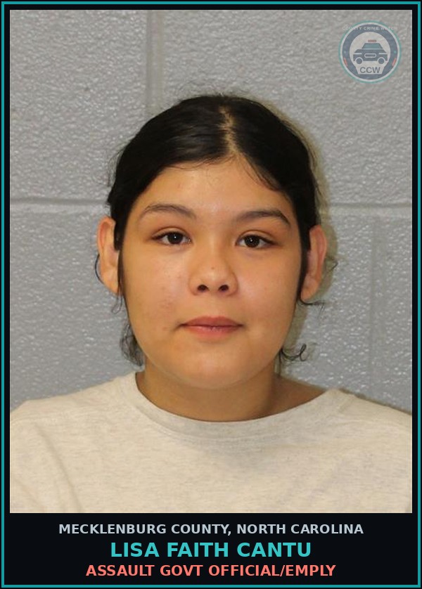 Booking mugshot of LISA FAITH CANTU in Mecklenburg County