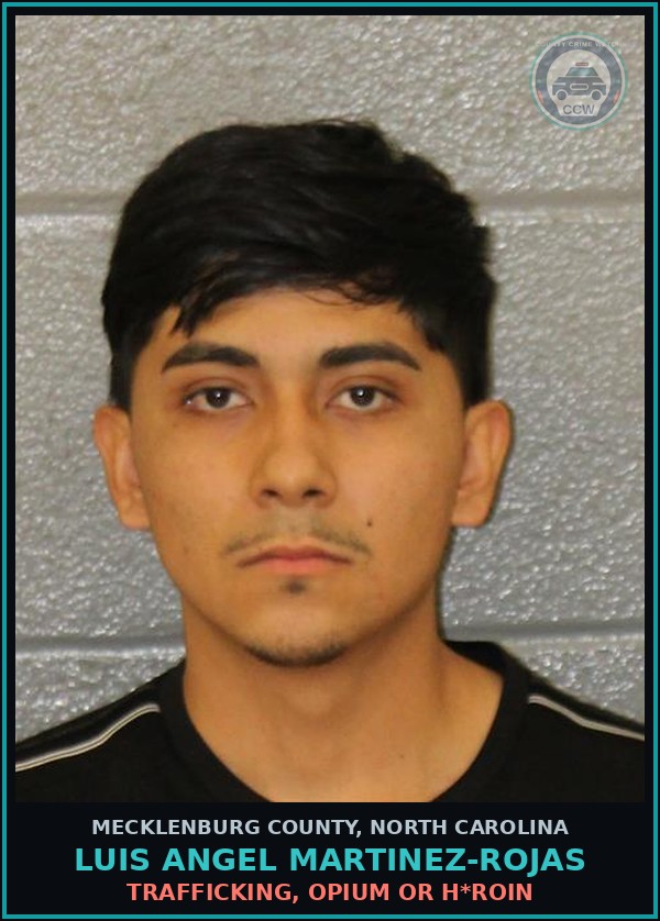 Booking mugshot of LUIS ANGEL MARTINEZ-ROJAS in Mecklenburg County