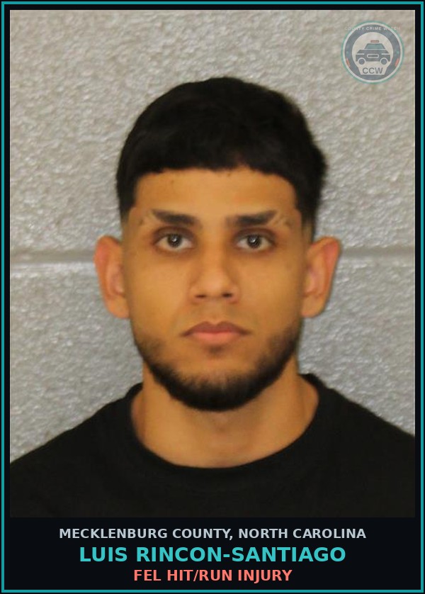 Booking mugshot of LUIS RINCON-SANTIAGO in Mecklenburg County