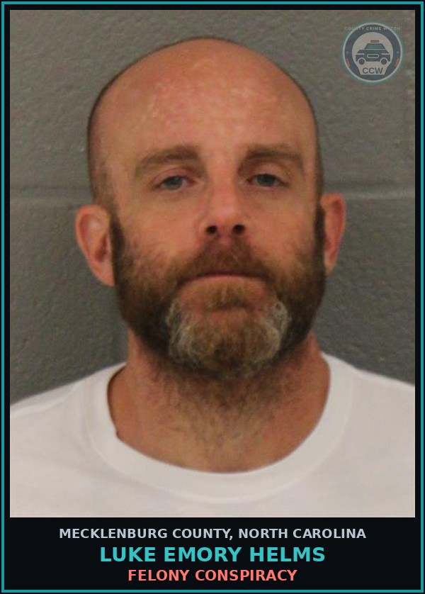 Booking mugshot of LUKE EMORY HELMS in Mecklenburg County