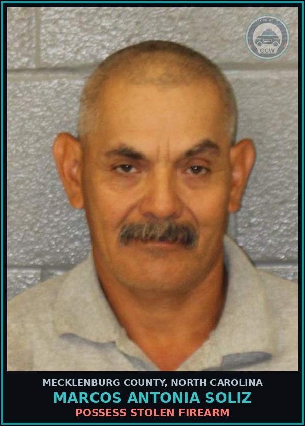 Booking mugshot of MARCOS ANTONIA SOLIZ in Mecklenburg County
