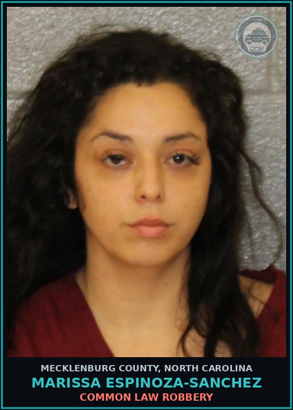 Booking mugshot of MARISSA ESPINOZA-SANCHEZ in Mecklenburg County