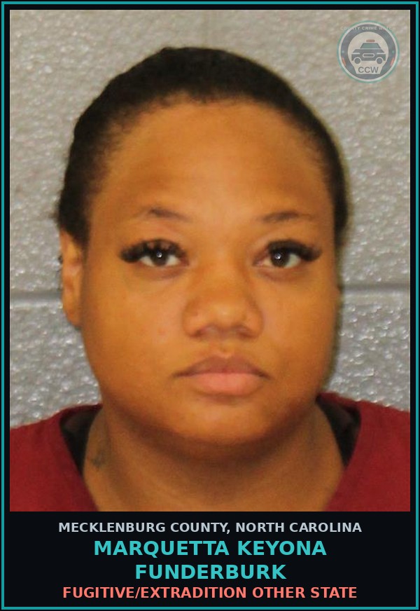 Booking mugshot of MARQUETTA KEYONA FUNDERBURK in Mecklenburg County