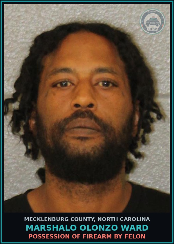 Booking mugshot of MARSHALO OLONZO WARD in Mecklenburg County