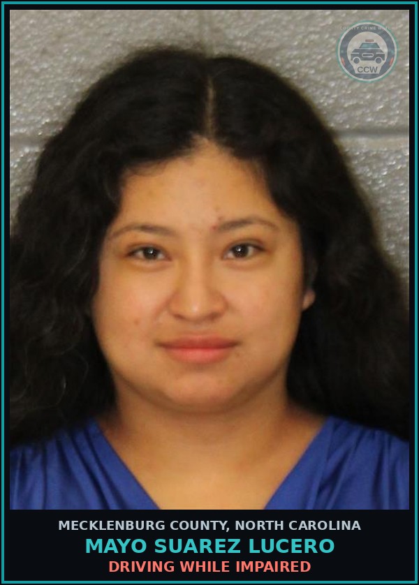 Booking mugshot of MAYO SUAREZ LUCERO in Mecklenburg County