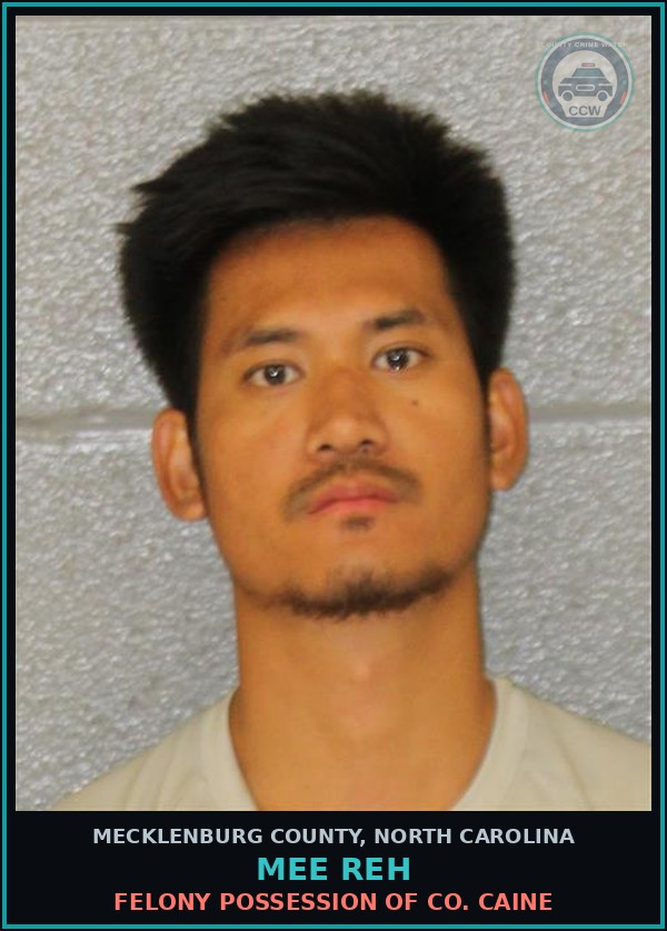 Booking mugshot of MEE REH in Mecklenburg County