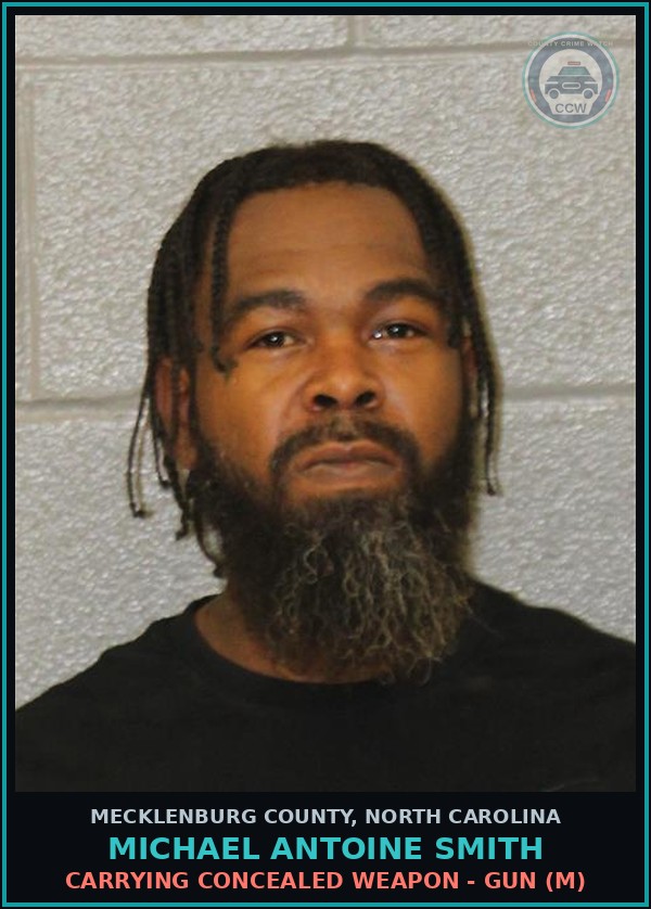 Booking mugshot of MICHAEL ANTOINE SMITH in Mecklenburg County