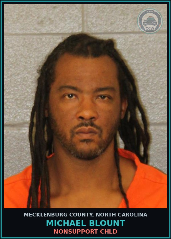 Booking mugshot of MICHAEL BLOUNT in Mecklenburg County
