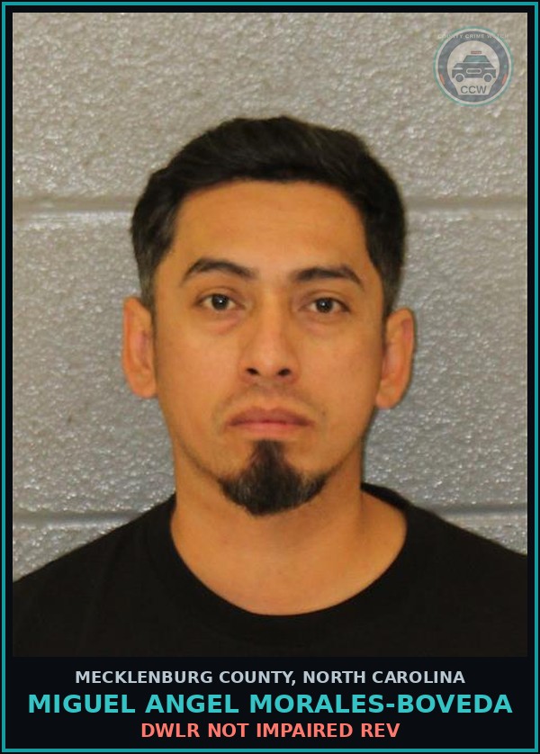 Booking mugshot of MIGUEL ANGEL MORALES-BOVEDA in Mecklenburg County