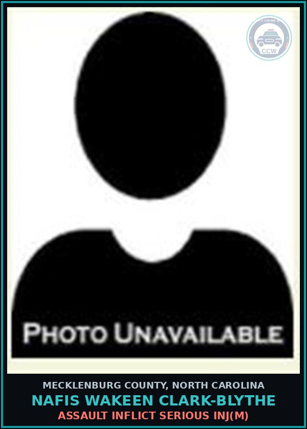 Booking mugshot of NAFIS WAKEEN CLARK-BLYTHE in Mecklenburg County
