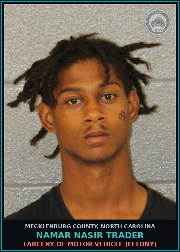 Booking mugshot of NAMAR NASIR TRADER in Mecklenburg County