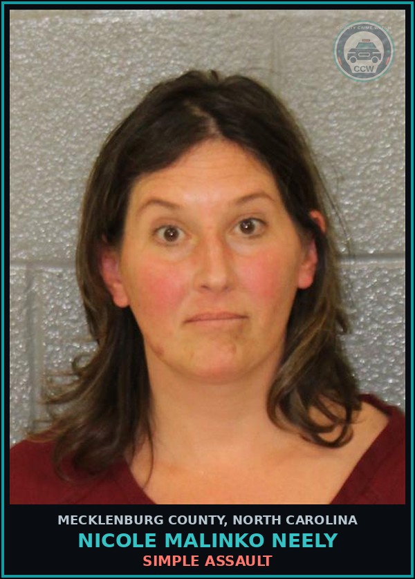 Booking mugshot of NICOLE MALINKO NEELY in Mecklenburg County