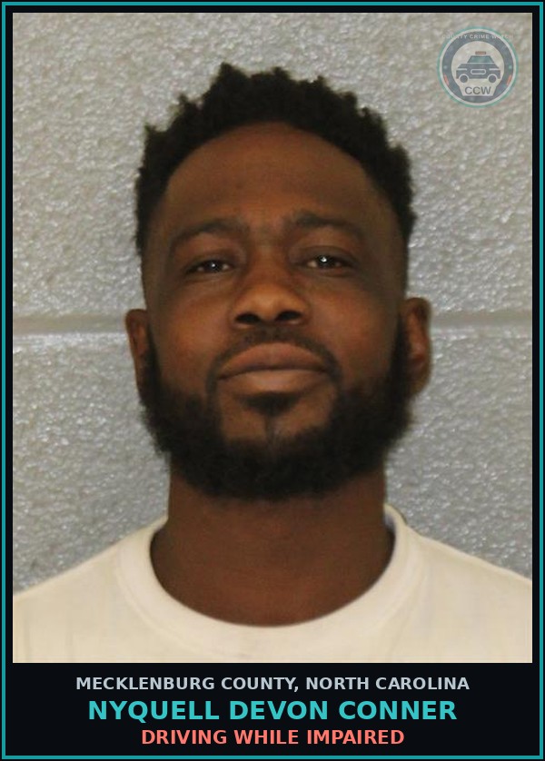 Booking mugshot of NYQUELL DEVON CONNER in Mecklenburg County