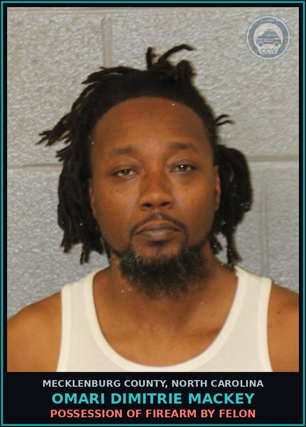 Booking mugshot of OMARI DIMITRIE MACKEY in Mecklenburg County