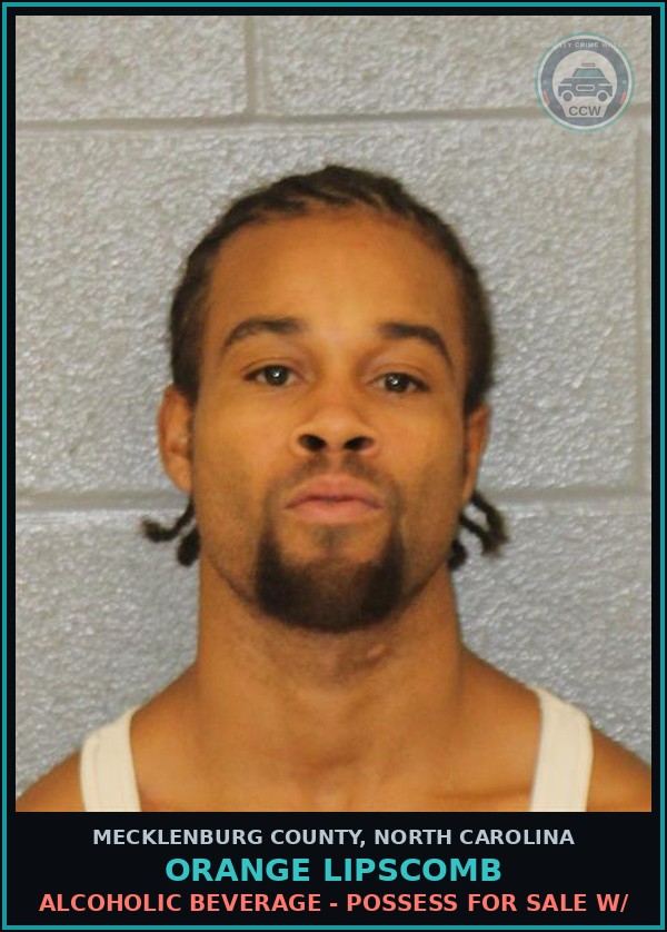 Booking mugshot of ORANGE LIPSCOMB in Mecklenburg County