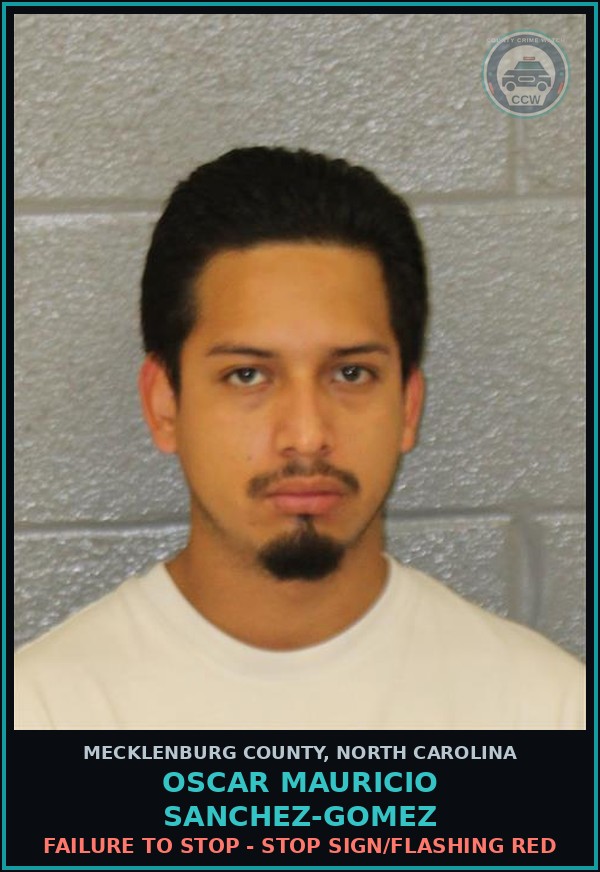 Booking mugshot of OSCAR MAURICIO SANCHEZ-GOMEZ in Mecklenburg County