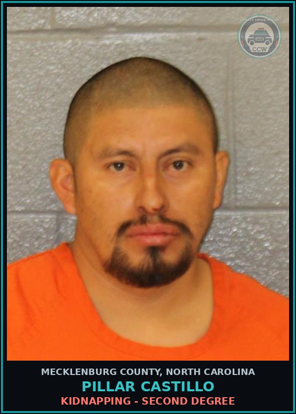 Booking mugshot of PILLAR CASTILLO in Mecklenburg County