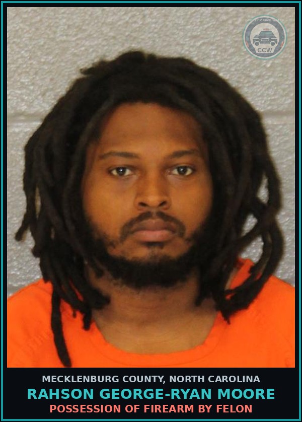 Booking mugshot of RAHSON GEORGE-RYAN MOORE in Mecklenburg County