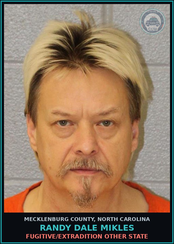 Booking mugshot of RANDY DALE MIKLES in Mecklenburg County