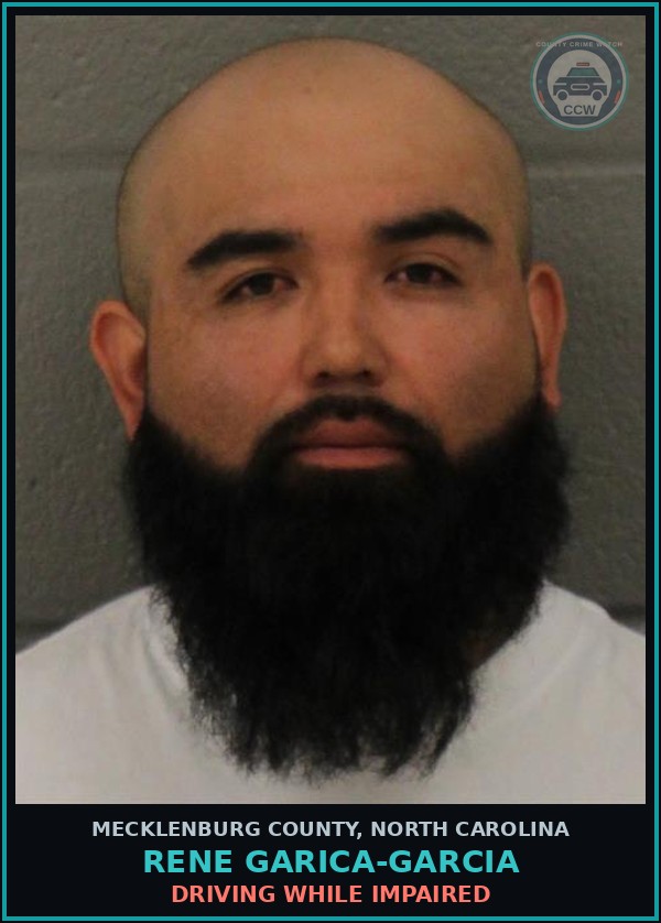 Booking mugshot of RENE GARICA-GARCIA in Mecklenburg County