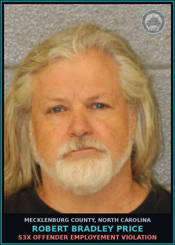 Booking mugshot of ROBERT BRADLEY PRICE in Mecklenburg County