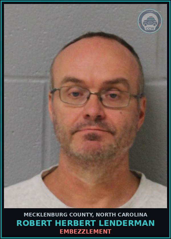 Booking mugshot of ROBERT HERBERT LENDERMAN in Mecklenburg County