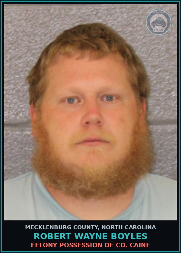 Booking mugshot of ROBERT WAYNE BOYLES in Mecklenburg County