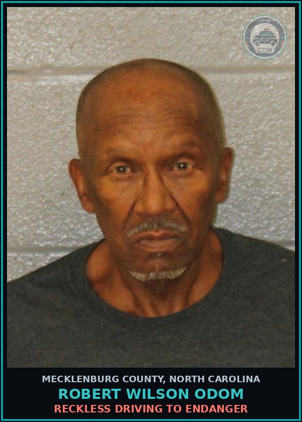 Booking mugshot of ROBERT WILSON ODOM in Mecklenburg County