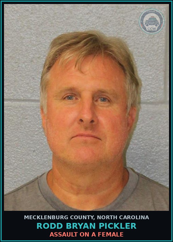 Booking mugshot of RODD BRYAN PICKLER in Mecklenburg County