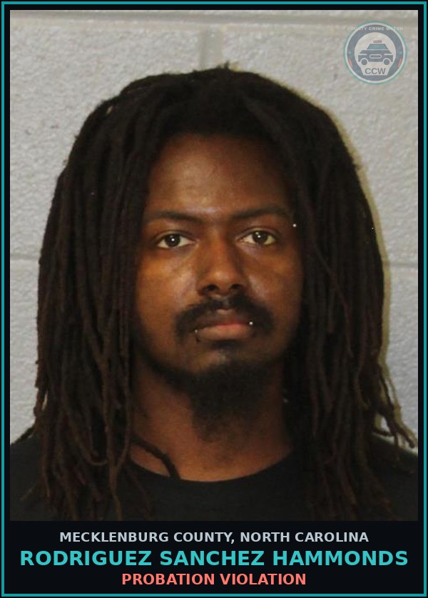 Booking mugshot of RODRIGUEZ SANCHEZ HAMMONDS in Mecklenburg County