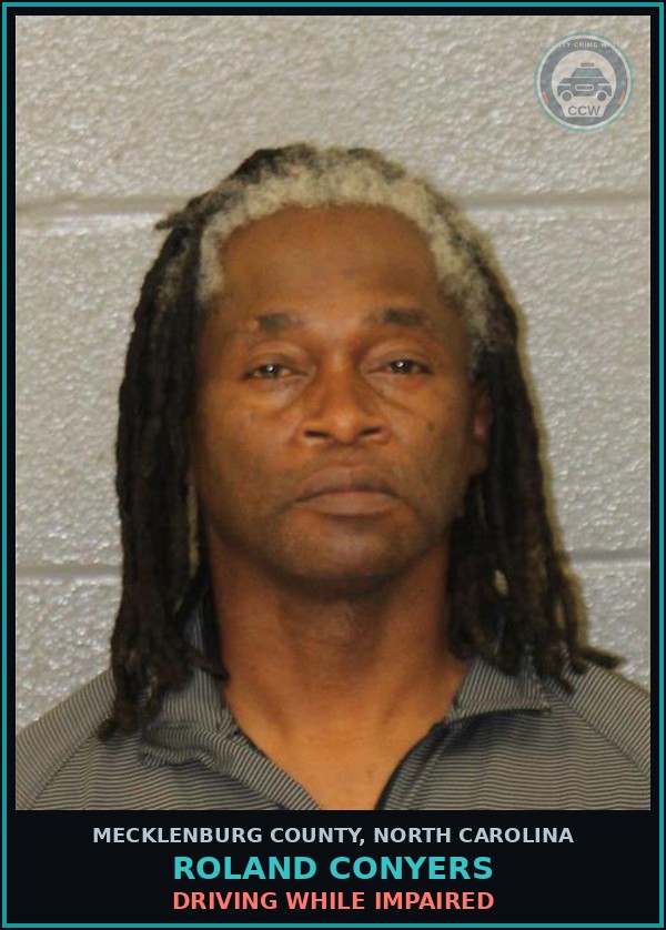 Booking mugshot of ROLAND CONYERS in Mecklenburg County
