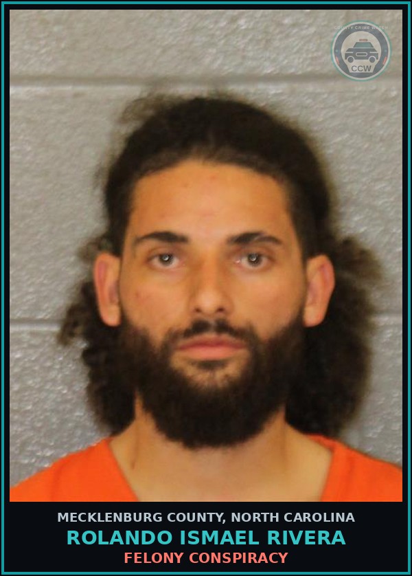 Booking mugshot of ROLANDO ISMAEL RIVERA in Mecklenburg County