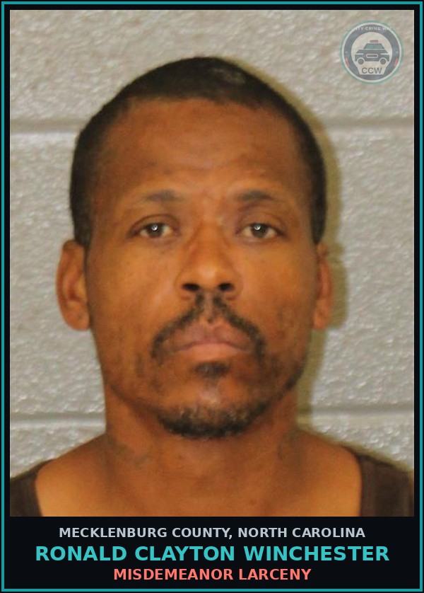 Booking mugshot of RONALD CLAYTON WINCHESTER in Mecklenburg County