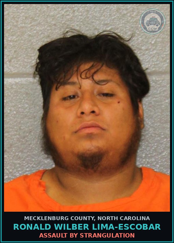 Booking mugshot of RONALD WILBER LIMA-ESCOBAR in Mecklenburg County