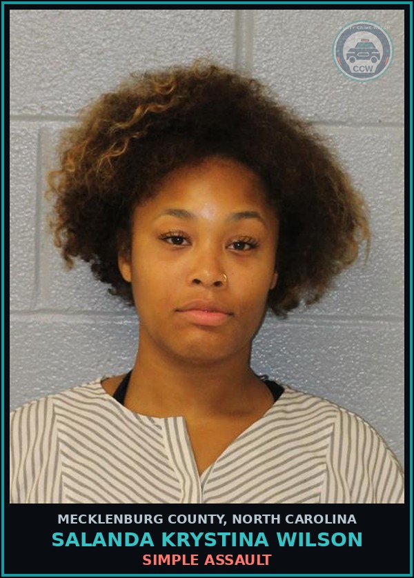 Booking mugshot of SALANDA KRYSTINA WILSON in Mecklenburg County
