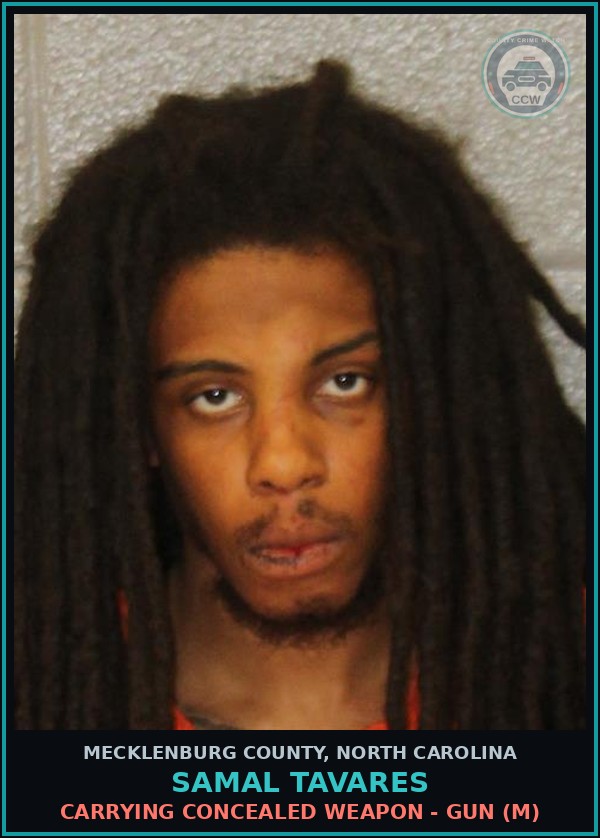 Booking mugshot of SAMAL TAVARES in Mecklenburg County