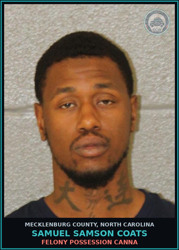 Booking mugshot of SAMUEL SAMSON COATS in Mecklenburg County