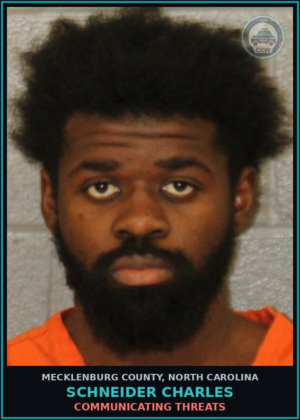 Booking mugshot of SCHNEIDER CHARLES in Mecklenburg County