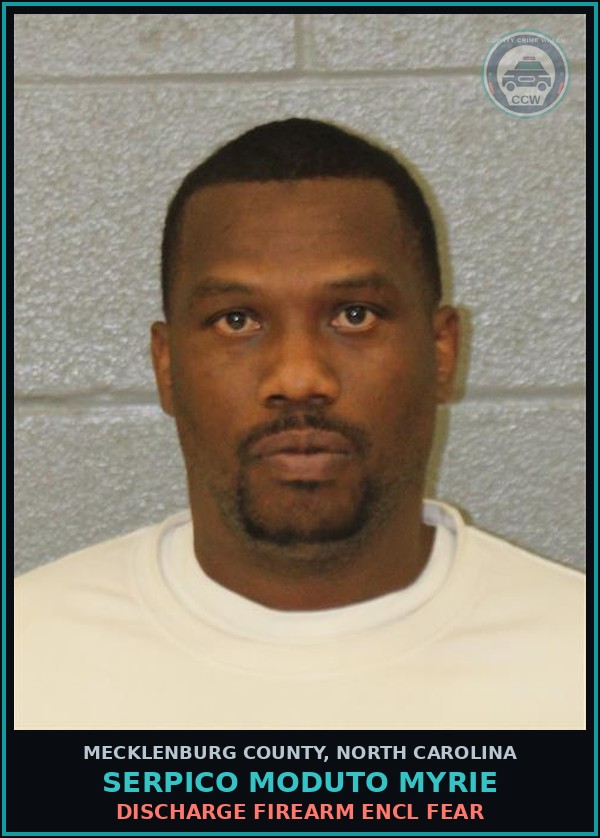 Booking mugshot of SERPICO MODUTO MYRIE in Mecklenburg County