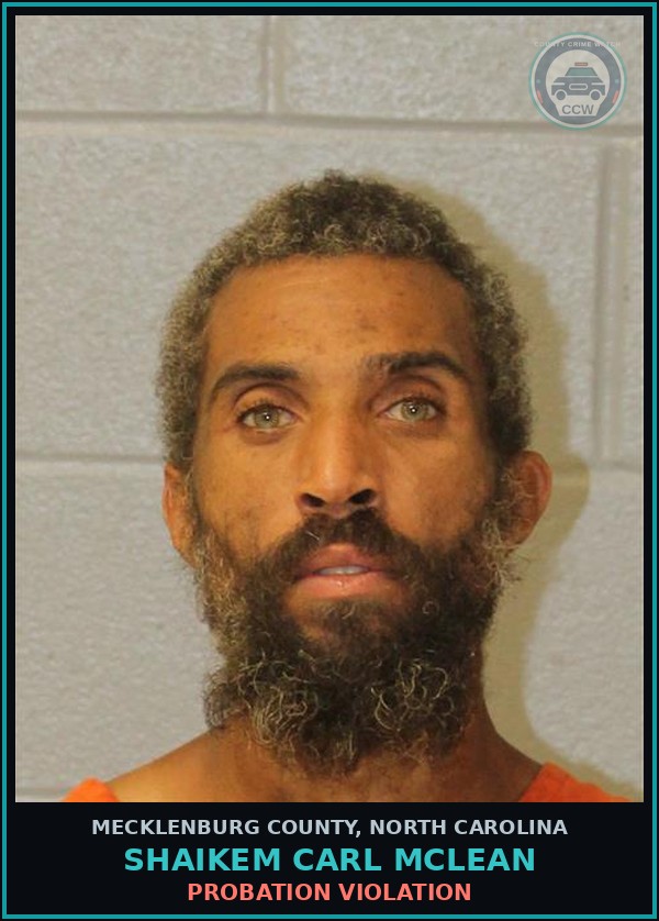 Booking mugshot of SHAIKEM CARL MCLEAN in Mecklenburg County