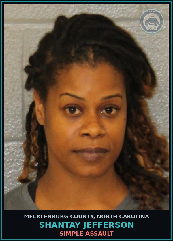 Booking mugshot of SHANTAY JEFFERSON in Mecklenburg County