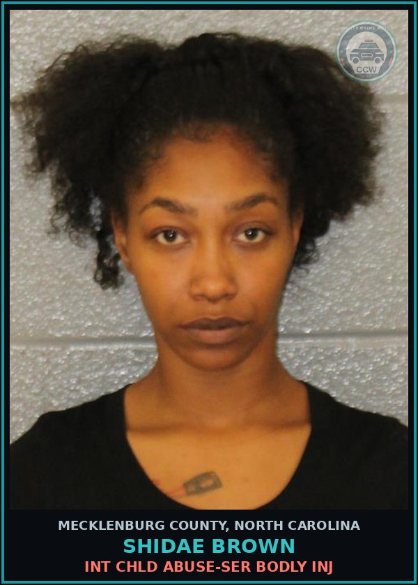 Booking mugshot of SHIDAE BROWN in Mecklenburg County