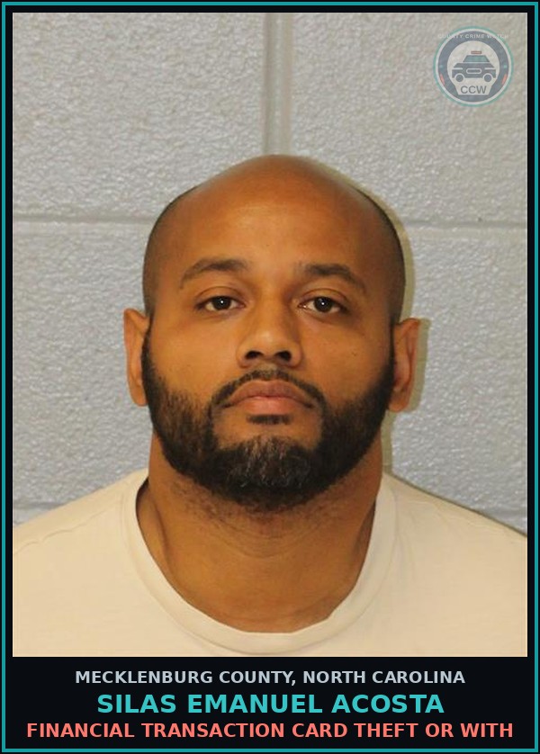 Booking mugshot of SILAS EMANUEL ACOSTA in Mecklenburg County