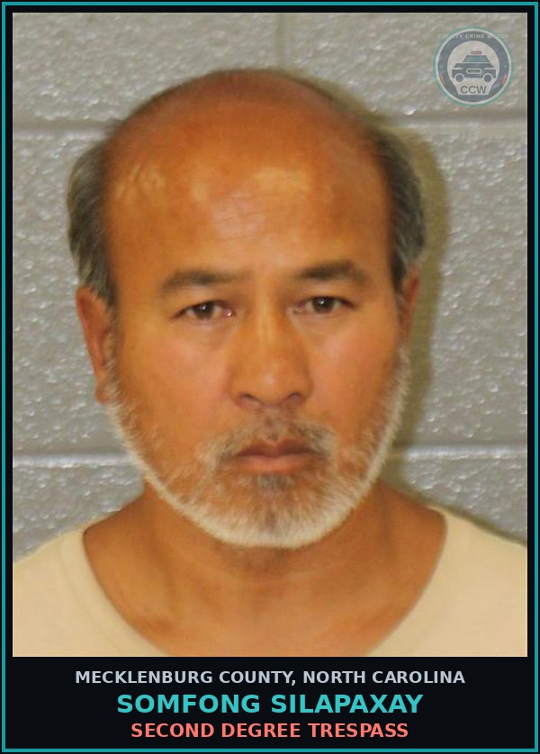 Booking mugshot of SOMFONG SILAPAXAY in Mecklenburg County